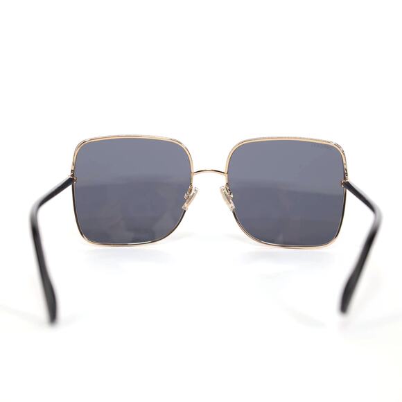 Jimmy Choo Oversized Square Aliana Sunglasses - Gold/Black - NWT - Picture 9 of 11